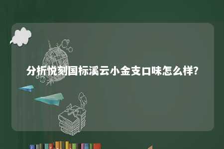 分析悦刻国标溪云小金支口味怎么样？