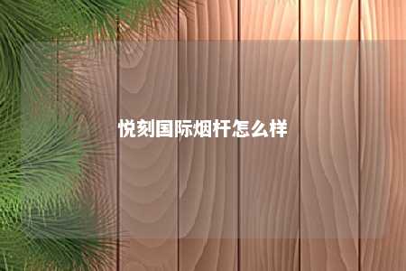 悦刻国际烟杆怎么样